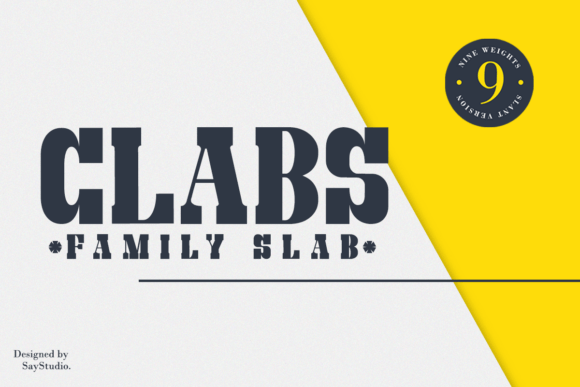 Clabs: A Versatile Slab Serif Font for Creative Branding