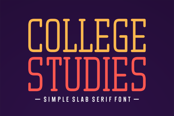 College Studies: A Bold and Scholarly Slab Serif Typeface