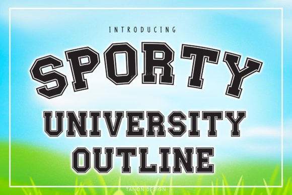 Explore Sporty University Outline: A Fun Slab Serif Font