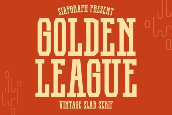 Golden League: A Bold and Festive Slab Serif Font for Web Design