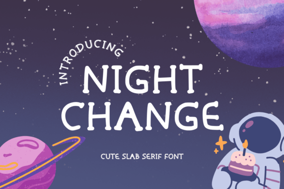 Night Change: A Playful Slab Serif Font for Creative Crafters