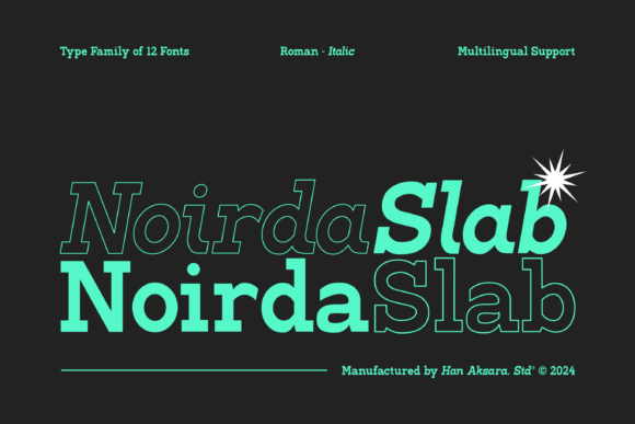 Noirda: The Perfect Slab Serif Font for Crafters and Designers