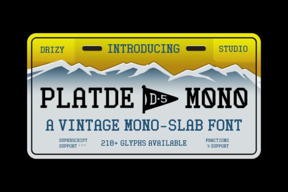 Platde: A Vintage Mono Slab Font for Polished Branding