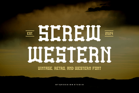 Screw Western: A Bold Slab Serif for Impactful Design